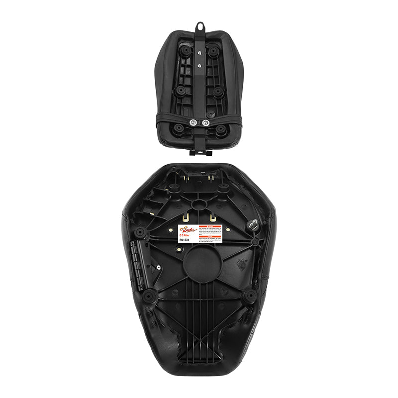 C.C. RIDER Sportster Seat 2 Piece Reach Seat Driver And Passegner Seat Black Carbon Fiber Pattern Fit For Harley Nightster RH975 2022-Later