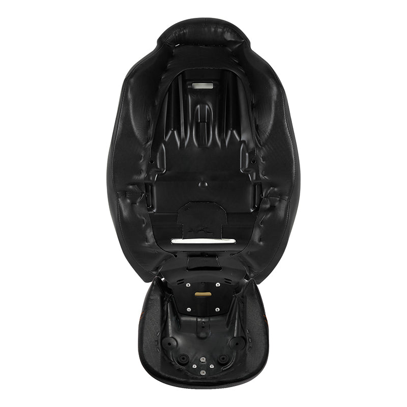 C.C. RIDER Touring Seat Two Piece Low Profile Driver Passenger Seat With Backrest For Road Glide Street Glide Road King, Black, 2009-2023