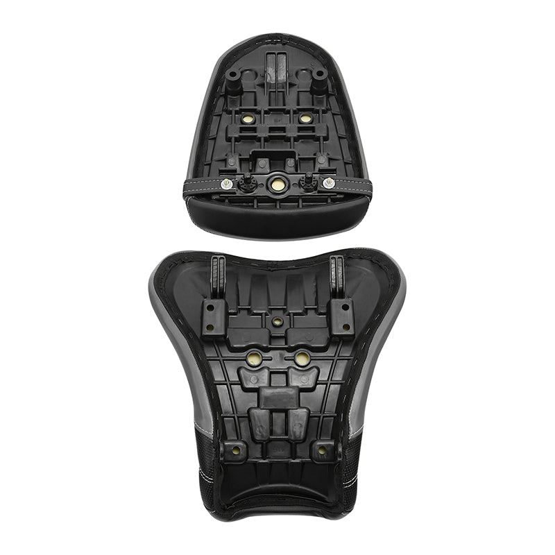 C.C. RIDER GSX-R1000 Front And Rear Seat Fit For SUZUKI GSXR1000  Black Gery Pleated stitching, 2005, 2006