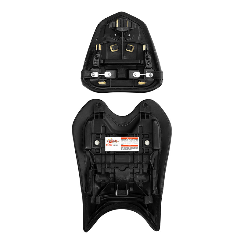 C.C. RIDER YZF R6 Front And Rear Seat For YAMAHA R6 YZFR6 Black Diamond Stitching, 2008-2016