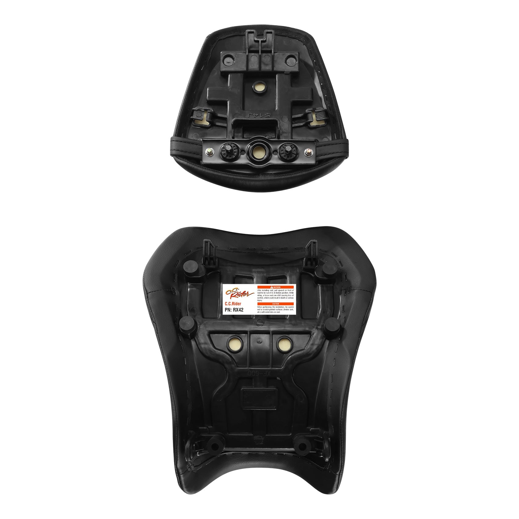 C.C. RIDER GSX-R750 GSX-R600 Front And Rear Seat For SUZUKI GSXR750 GSXR600 Black Carbon Fiber, 2011-2025