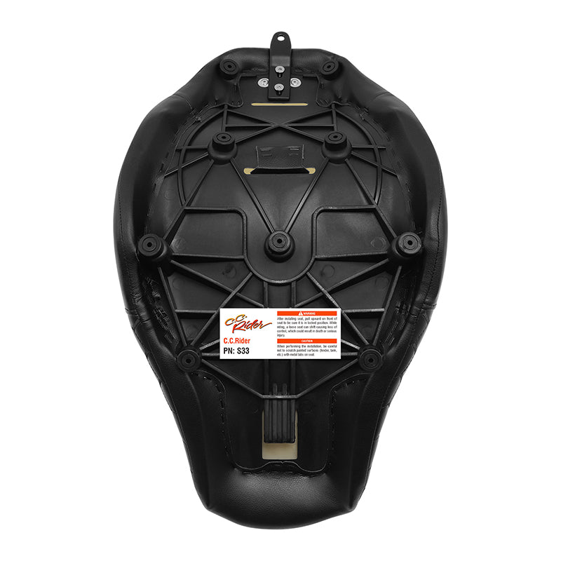 C.C. RIDER Softail Seat Low Rider Solo Driver Seat Black Carbon Fiber Pattern Standard Reach For FXLR FXLRS FXLRST, 2018-2025