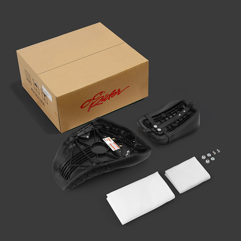 C.C. RIDER Sportster Seat 2 Piece Reach Seat Driver And Passegner Seat Red Hneycomb Fit For Harley Nightster RH975 2022-Later