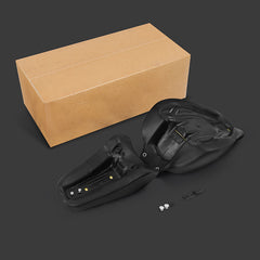 C.C. RIDER Softail Seat Two Piece 2 Up Seat Low Profile Driver Solo Seat Passenger Seat For Harley Softail Fat Boy Cross Bones, 2007-2017