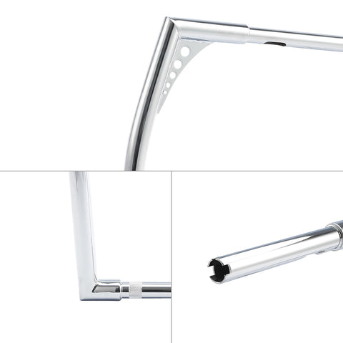 Custom Chrome 1.25" Fat 20" Rise Handlebar Bar Chrome Fit For Harley Softail Dyna Sportster XL