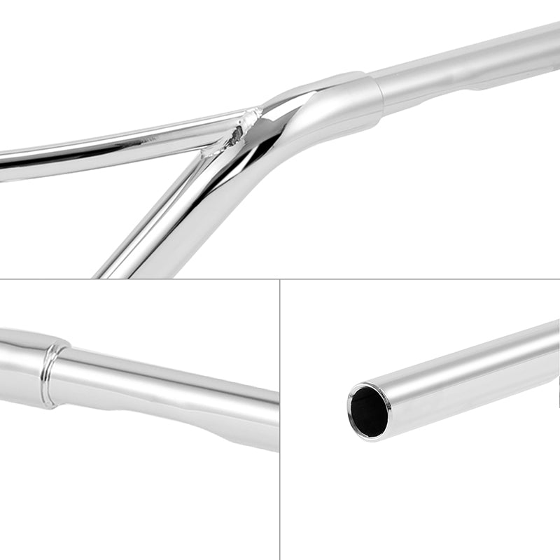 Jammer 1-1/4" Fat Low Hollywood Handlebar Fit For Harley Springer 1" Clamp Chrome