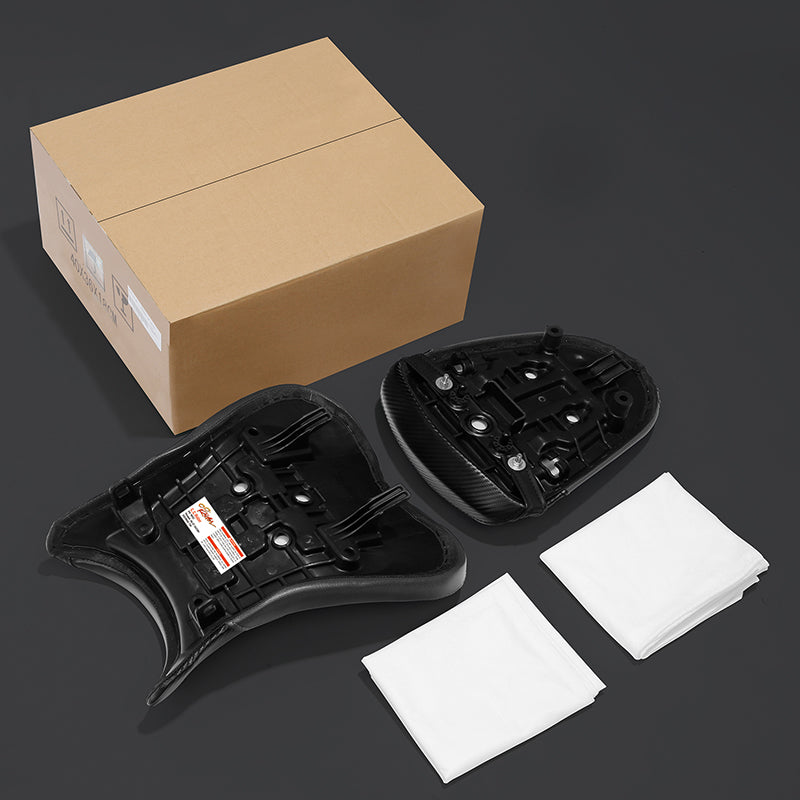 C.C. RIDER GSX-R750 GSX-R600 Front And Rear Seat Fit For SUZUKI GSXR750 GSXR600 Black Blue Carbon Fiber, 2006-2007