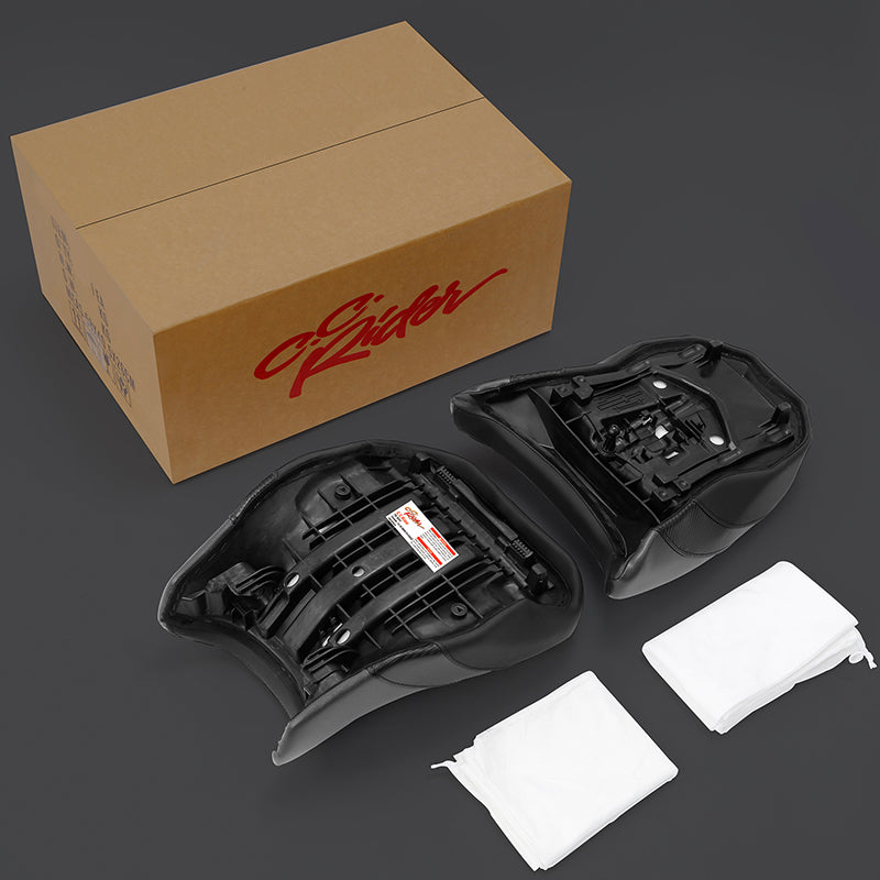 C.C. RIDER BMW R1200GS Seat Rider Passenger Seat Pillion Cushion With Sliver Carbon Fiber Fit For BMW R1200GS R1250GS Adventure, 2013-2024