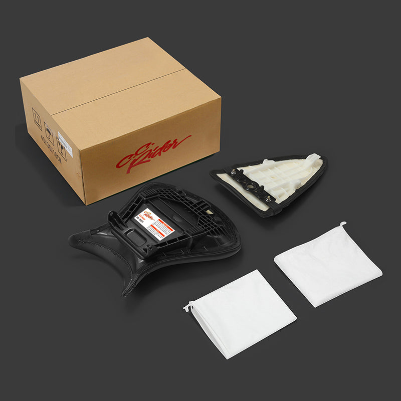 C.C. RIDER Ninja ZX6R Front And Rear Seat For Kawasaki Black Diamond Stitch, 2007-2008