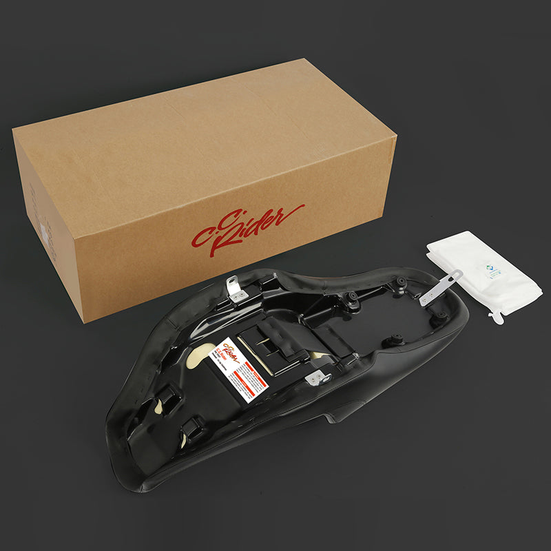 C.C. RIDER Indian Seat One Piece 2 Up Seat Red Honeycomb Stitching For Indian Chieftain Models, 2014-2025