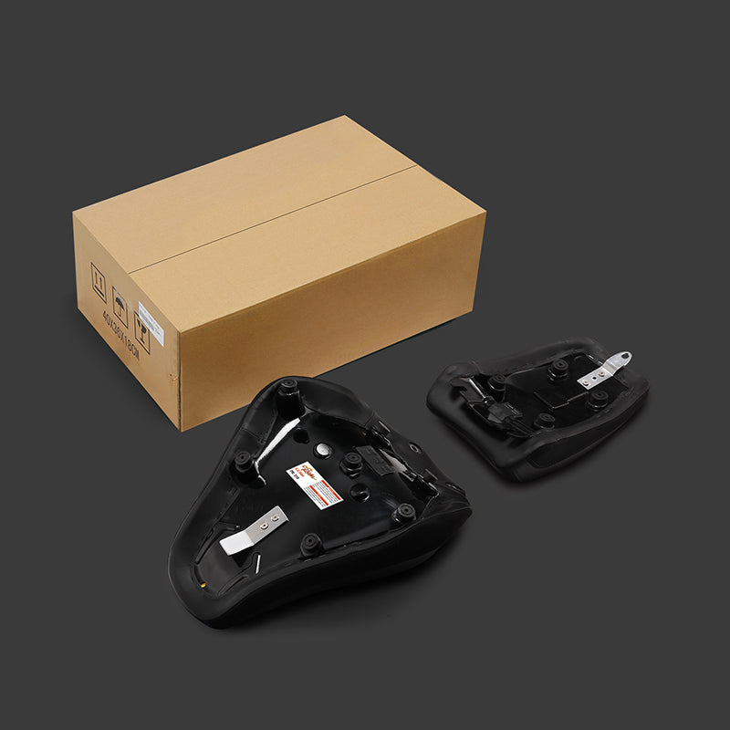 C.C.RIDER Softail Seat Two Piece 2 Up Seat Black Microfiber Leather For Harley Softail Breakout FXBR FXBRS, 2018-2023