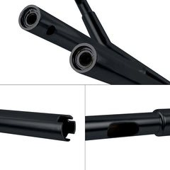 Custom Chrome 6" Rise 1 1/4" T-Bar Handlebars Bar Matte Black Fits For Harley Softail Chopper Custom Black