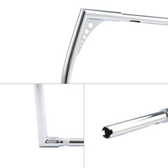 Custom Chrome 1.25" Fat 18" Rise Handlebar Bar Chrome Fit For Harley Softail Dyna Sportster XL