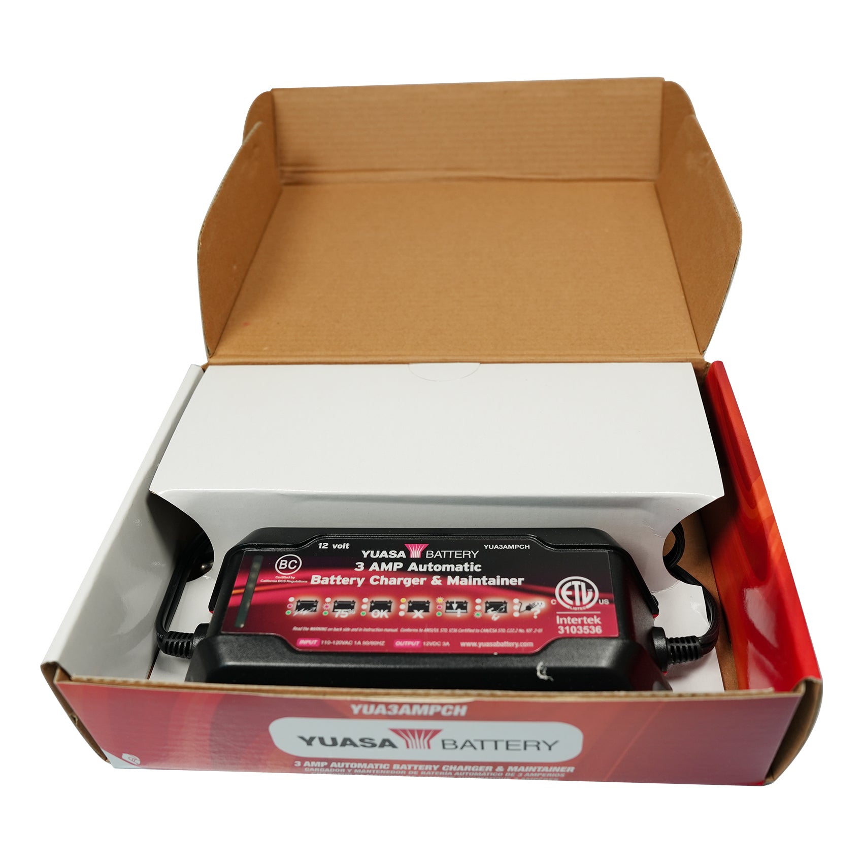 YUASA 3 Amp Charger & Maintainer (12V)