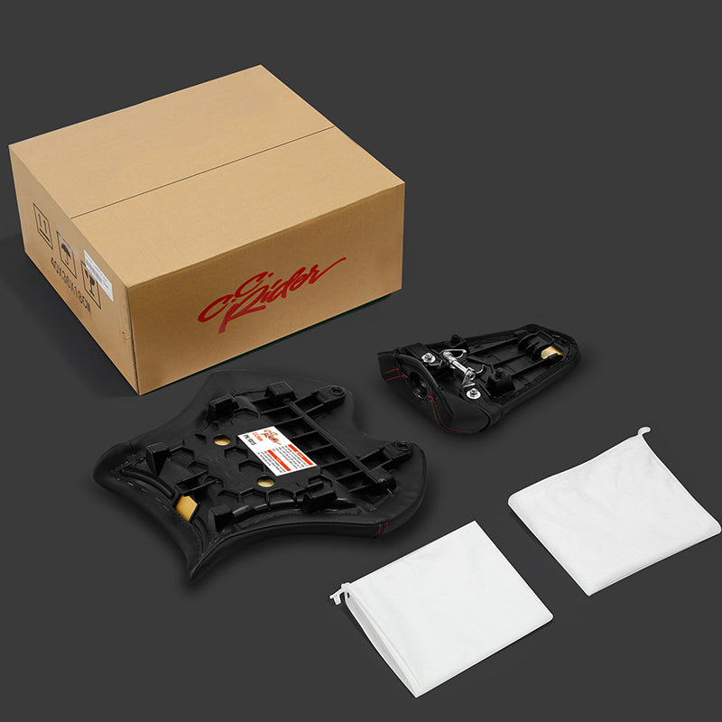 C.C. RIDER YZF R6 Front And Rear Seat Red Trimming For YAMAHA YZFR6 Black Red, 2017-2022