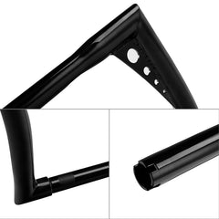 Custom Chrome 1.25" Fat Handlebar 14" Rise Hanger Bar Chrome Gloss Black Fit For Harley Electra Glide FLHT