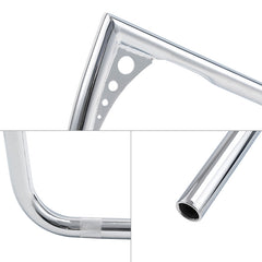 Custom Chrome 1"Handlebar 13" Rise Ape Hanger Bar Chrome Gloss Black Fits For 82-13 Harley Touring FLH/FLHT