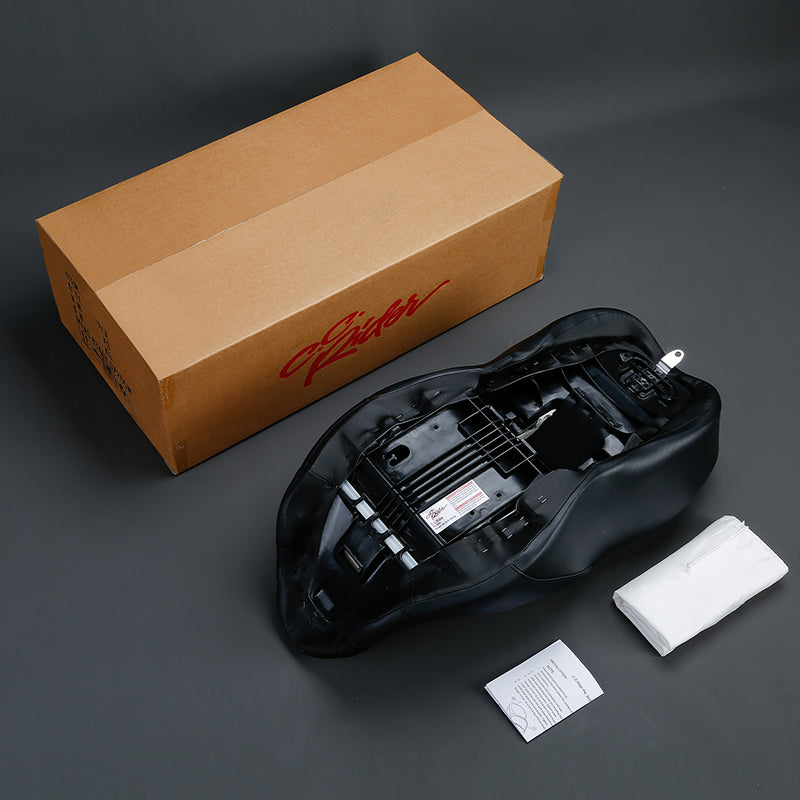 C.C. RIDER Touring Seat 2 Up Seat Driver Passenger Seat Homeycomb For Harley CVO Road Glide Electra Glide Street Glide Road King, 2009-2023