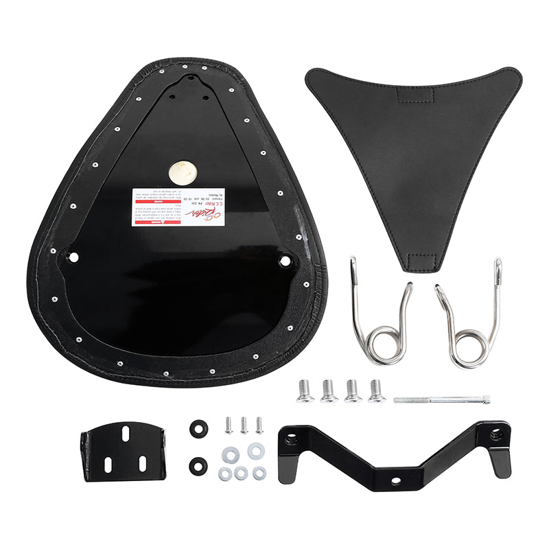 C.C. RIDER Sportster Seat Solo Spring Seat Classic Brown Diamond Stitch For Iron 883 Iron 1200 Bobber Seat Chopper Seat 2004-2024