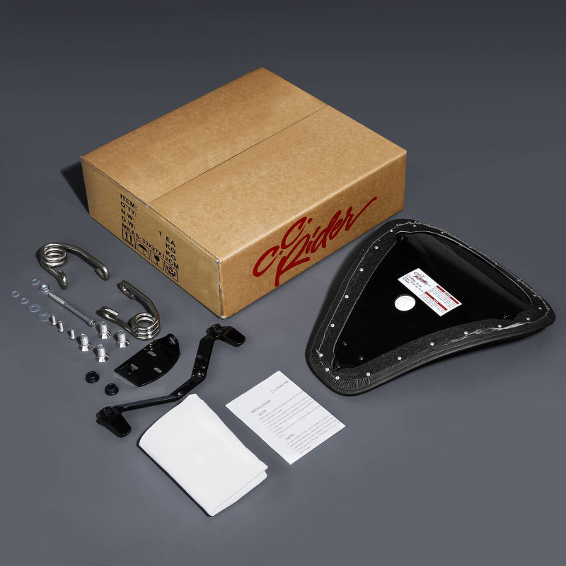 C.C. RIDER Sportster Seat Solo Spring Seat Torsion Type Motorcycle Solo Seat Iron 883 Iron 1200 Bobber Seat Chopper Seat 2004-2024