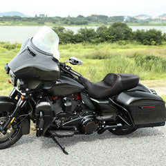 Gel Seat C.C. RIDER Touring Seat 2 Up Seat Driver Passenger Seat For Harley CVO Road Glide Electra Glide Street Glide Road King, 2009-2023