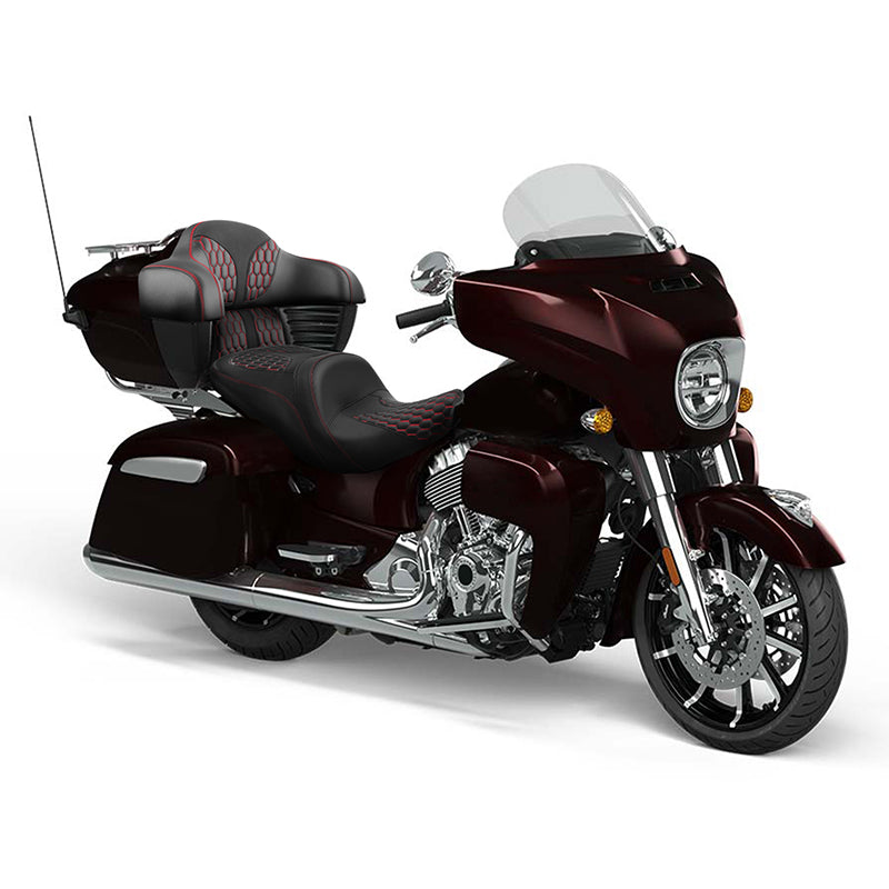 C.C.RIDER Indian Chieftain 2 Up Seat Touring Motorcycle Seat Honeycomb Stitching, 2014-2025