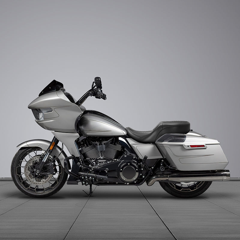 C.C. RIDER Touring Seat One Piece 2 Up Seat Driver Passenger Seat Black Trimming For Street Glide Road Glide, 2023-2025