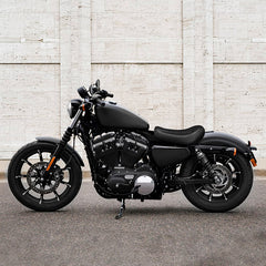 C.C.RIDER Sportster Seat Front Solo Seat Driver Rider Cushion Black Microfiber Leather, 2010-2023 XL models