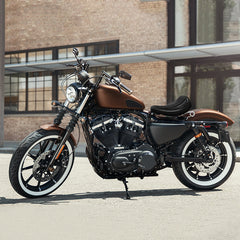 C.C. RIDER Sportster Seat Torsion Spring Solo Seat Max Profile Black Stitching For Iron883 Iron1200 Sportster48, 2004-2023