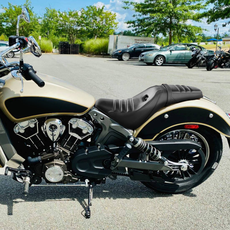 C.C. RIDER Indian Scout 2 Up Seat Driver Passenger Sport Seat For Indian Scout Sixty 100th Aniversary Scout ABS, 2015-2024