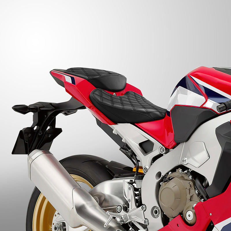 C.C. RIDER CBR1000RR Two Piece Seat Black Lattice For Honda CBR1000RR(SP), 2017-2025