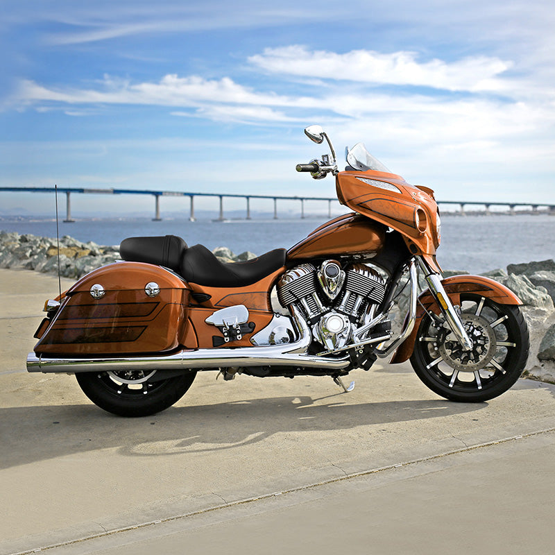 C.C. RIDER Indian Seat 2 Piece 2 Up Seat Honeycomb Stitiching For Indian Chieftain Dark Horse Chieftain Limited Chieftain Elite Springfield, 2014-2025