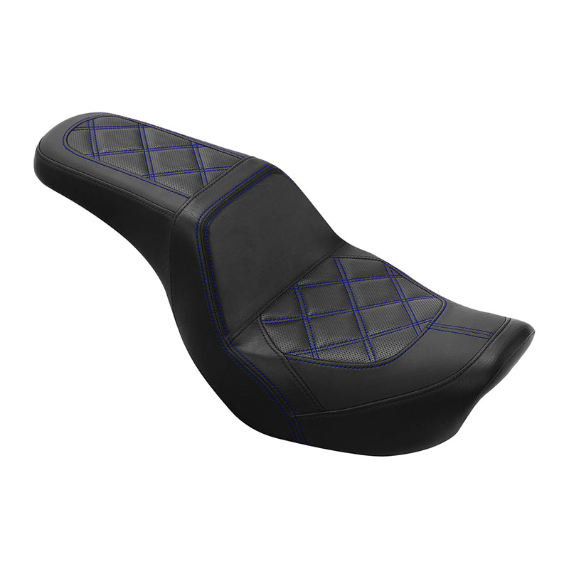 C.C. RIDER Dyna Step Up Seat 2 up Seat Diamond Stitching For Dyna FXD/FXDWG Low Rider Fat Bob, 2006-2017