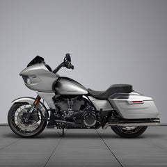 C.C. RIDER Touring Seat One Piece 2 Up Seat Driver Passenger Seat Black Lattice For Street Glide Road Glide, 2023-2025