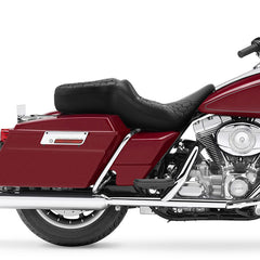 Gel Seat C.C. RIDER Touring Seat 2 Up Seat Driver Passenger Seat For Harley CVO Road King Honeycomb Road Glide Electra Glide Street Glide, 1997-2007