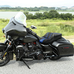 Gel Seat C.C. RIDER Touring Driver Passenger Seat For Harley CVO Road Glide Electra Glide Street Glide Road King, 2009-2023