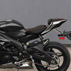 C.C. RIDER YZF R6 Front And Rear Seat Orange Honeycomb Stitiching For YAMAHA YZFR6, 2017-2022