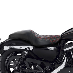 C.C. RIDER Sportster Seat 2 up Seat Iron 883 Iron 1200 XL883 XL1200 Bobbor Seat, 2004-2023