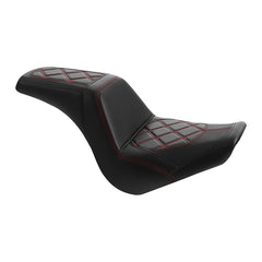 Gel Seat C.C. RIDER Softail Step Up Seat 2 Up Seat Diamond Stitching For FXBB Softail Street Bob Standard FXST Models 2018-2025