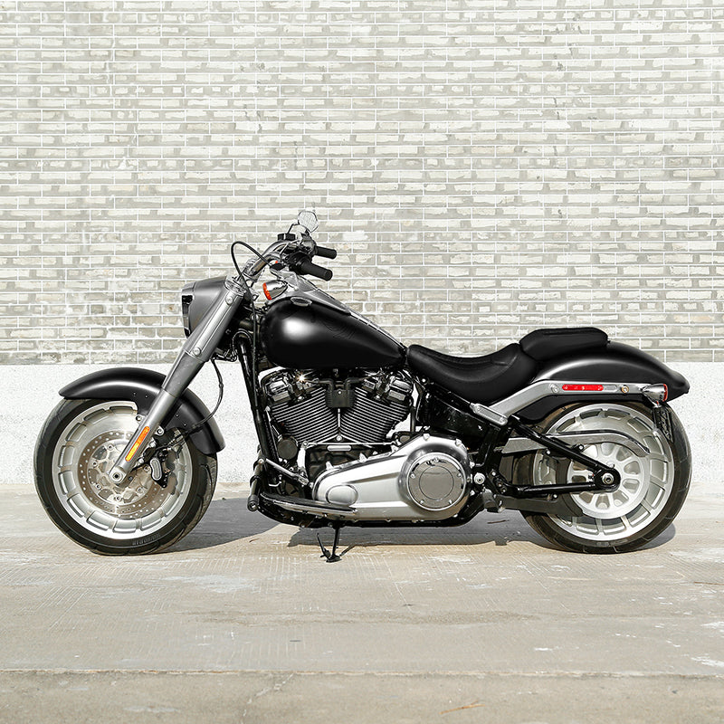 C.C.RIDER Softail Fat Boy Passenger And Driver Seat Deep Bucket Design Two Piece Seat For Harley Fatboy 114 FLFB FLFBS, 2018-2025