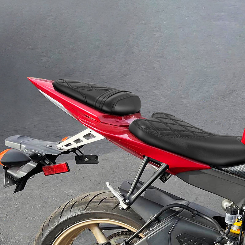 C.C. RIDER YZF R6  Front And Rear Seat Fit For YAMAHA R6 Black Diamond Stitching, 2006, 2007