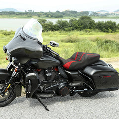 Gel Seat C.C. RIDER Touring Driver Passenger Seat For Harley CVO Road Glide Electra Glide Street Glide Road King, 2009-2023