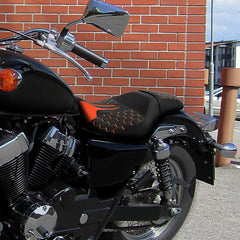 C.C. RIDER VT750C2 VT750C2B One Piece Seat Orange Honeycomb Design Fit Honda Shadow Spirit 2007-2015 Shadow Phantom 2009-2024