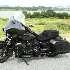 Gel Seat C.C. RIDER Touring Seat 2 Up Seat Driver Passenger Seat For Harley CVO Road Glide Electra Glide Street Glide Road King, 2009-2023
