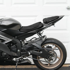 C.C. RIDER YZF R6 Front And Rear Seat For YAMAHA R6 YZFR6 Black Diamond Stitching, 2008-2016
