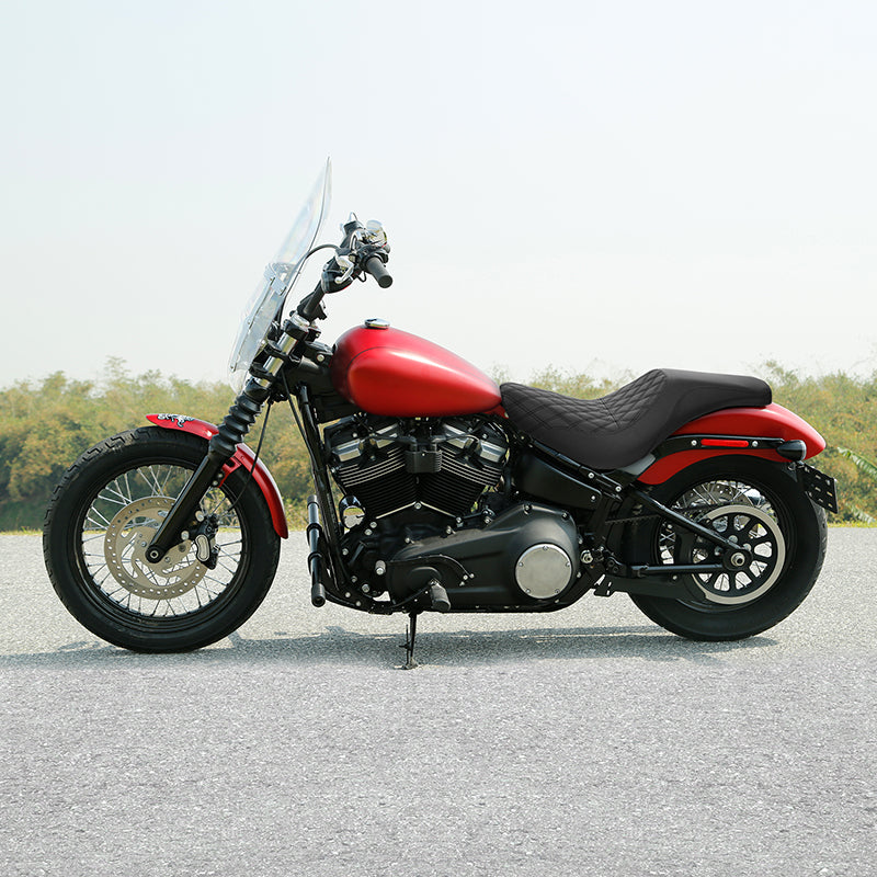 C.C. RIDER Softail Seat 2 up Double Diamond Stitch Driver And Passenger Seat Street Bob 114 FXBB 2018-2025