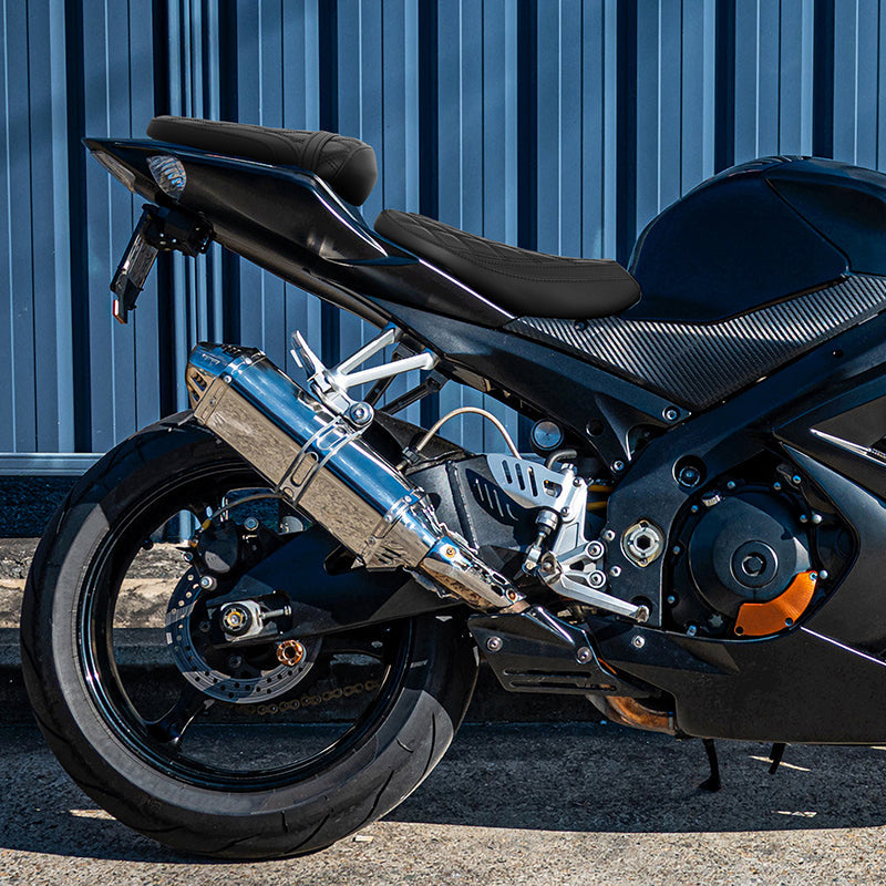 C.C. RIDER GSX-R1000 Front And Rear Seat Fit For SUZUKI GSXR1000 Black Lattice Stitch, 2007, 2008