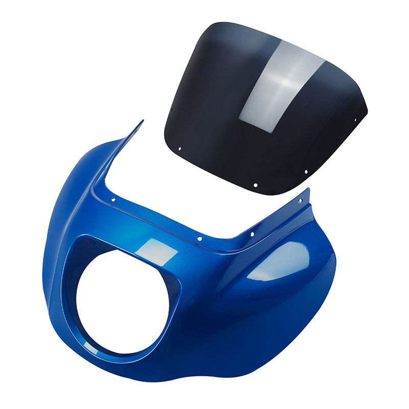 HR3 Electric Blue Headlight Fairing & Windshield Fit For Harley Softail FXBB FXLR 2018-2022