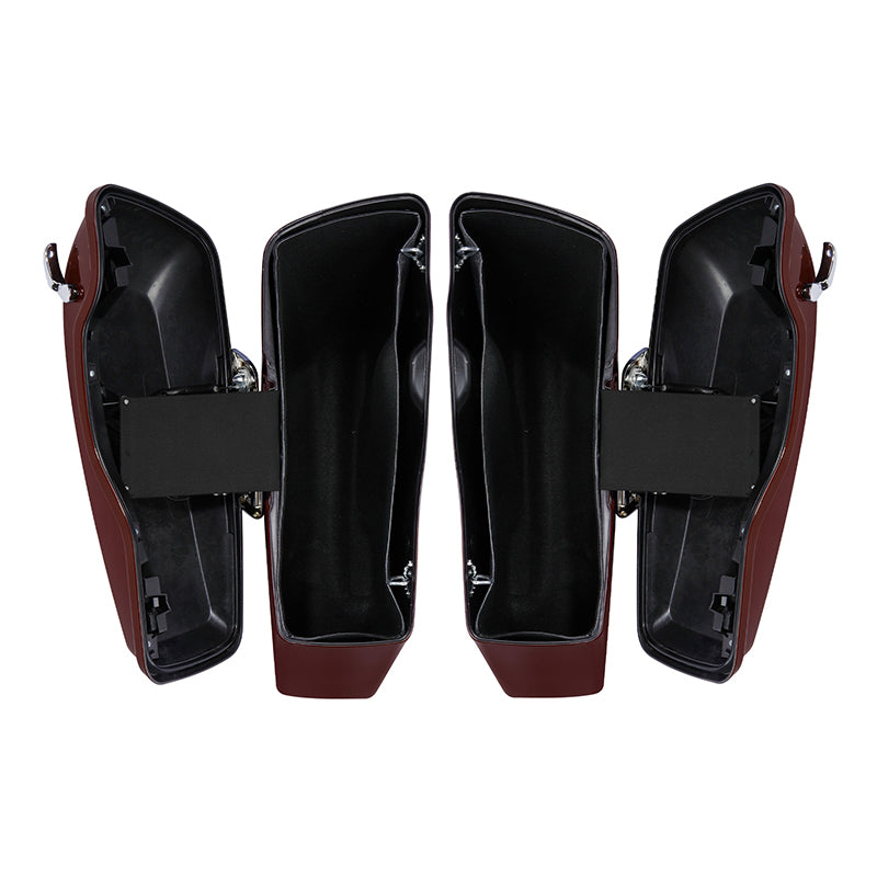 HR3 Mysterious Red Sunglo Hard Saddlebags (Regular) For 15-23 Harley Touring