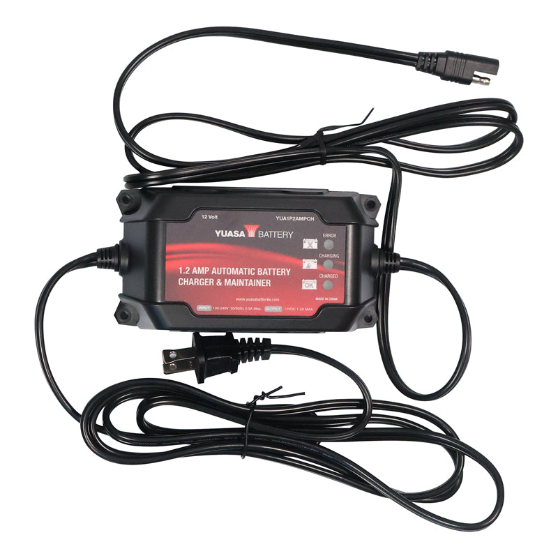 YUASA YUAM720BH Battery 1.2 Amp Charger & Maintainer (12V)